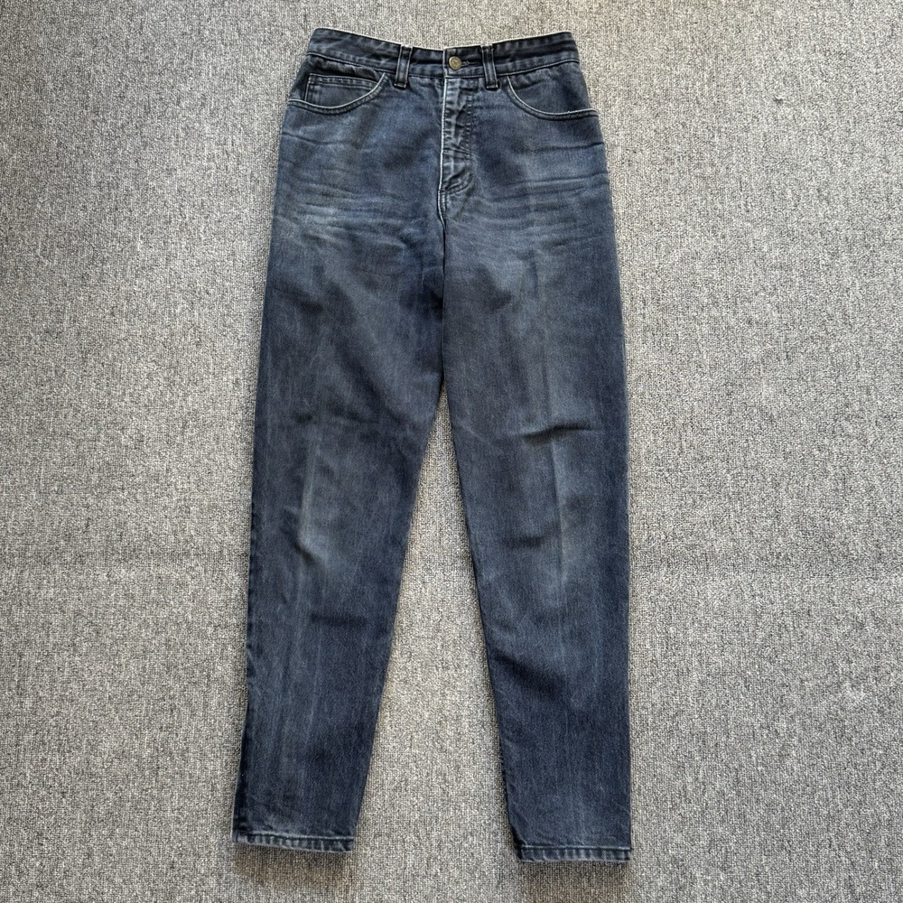 Vintage GUESS Georges Marciano Women's Black Jeans Size 27 Ankle Zip 90s 39015